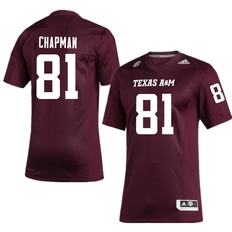 Men #81 Caleb Chapman Texas A&M Aggies College Football Jerseys Sale-Maroon